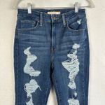 Levi's 721 High Rise Skinny Jeans Women's Size 28 Distressed Ripped Fray Hem Photo 2