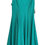 Danny & Nicole NWT  Green Lace Overlay A Line Midi Dress Size 6 Photo 0