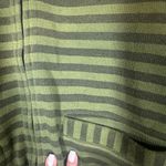 KAVU Green Striped Collared Long Sleeve Full Zip Knit Sweater Jacket Women Sz XL Photo 6