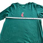 Life is Good  T Shirt Top W Large Christmas Stocking Green LS Heart Holiday Party Photo 4
