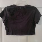 Derek Heart Black Cherry Embroidered Short Sleeve Crop Top Photo 2