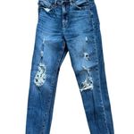 Old Navy  High-Waisted OG Straight Ripped Distressed Ankle Jeans Medium Wash Sz 2 Photo 1