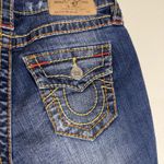 True Religion  Shorts Womens 24 Blue Denim Raw Hem Distressed Cutoff Mid Rise y2k Photo 6