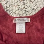 Bozzolo Red Ribbed Flowy Raceback Tank Top Photo 2