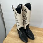 Black and Cream Western Boots Size 8 Photo 6