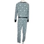 Disney Minnie Mouse Blue One Piece Pajamas Lounge Jogger Hem Cinch Waist Size XL Photo 1