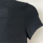 Wilfred Aritzia Black Short Sleeve Sweater Top with Choker Cutout V, Size S Photo 4