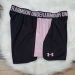 Under Armour Heat Gear Loose Fit Athletic Shorts Women's Size Small Black /Pink Photo 7