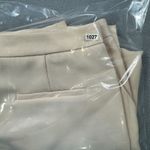 BCBGMAXAZRIA  Dress Pants Womens M 32x24 Beige Cropped Mid Rise Straight Career Photo 6