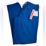 Fiorucci NWT  Royal Cobalt Blue Cotton Low Rise Skinny‎ Pants Trousers Size 31 Photo 2