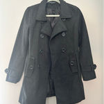 Ambiance Apparel Ambiance Apparels Women’s Black Wool-Blend Trench Coat – Size S Photo 0