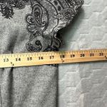 Talbots Women Jacquard Border Wool Fit Flare Dress 8 Gray Minimalist Office Chic Photo 4