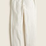 J.Crew Linen Cotton High Rise New Seaside Straight Leg Pant Stripe Size S NWT Photo 0