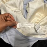 ZARA Light Blue Long Sleeve Satin Double Breasted Oversized Blazer Jacket Photo 8