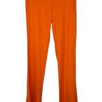 Versace  Cady Bright Orange Pants IT/EU 42 Viscose Satin Bootcut Shiny US 6 Med M Photo 1