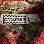 Cotton Express  Floral Rhinestone Button Down Long Sleeve Loose Blouse S Photo 9