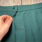 Vintage 80s Prestige Green Pleated Wool Blend Midi Skirt Womens Size 10 Pockets Photo 7