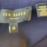 TED BAKER Hethia stretch knit highneck Knit Skater Dress Gold Zip Size 0 (US 2) White Photo 9