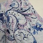 Style & Co . Gray Paisley Peplum Henley Shirt Size SP Photo 2