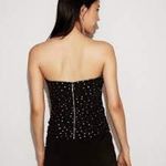 EXPRESS NWT | 10 | Gold Polka Dot Strapless Bustier Top Side Tie Blouse Photo 5