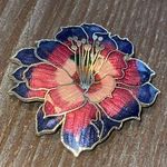 Cloisonné Hibiscus Pin Photo 0