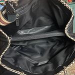 Lauren Ralph Lauren Black Leather Shoulder Bag with Houndstooth Trim Photo 6