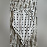 Stone Fox Swim Shanti One Piece in Off White/Black, Size Large Photo 4