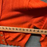 J.Crew Orange Cropped V-Neck Cardigan Cotton Viscose Knit Sweater Med.(tag gone) Photo 3