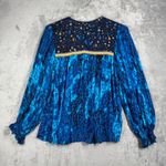 Blank London Shirt Blue Multicolor Mixed Colorful Artsy Art To Wear Size Medium Photo 2