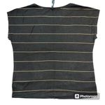 The Classic Womens T Shirt Top Striped Jeweled R Short Sleeves Pullover Black Size L Photo 5