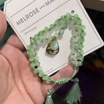 Melrose and Market Green Beaded Bracelet genuine stone adjustable NEW nickel free Photo 1