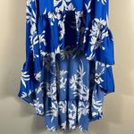 Alexis  for Target Blue Satin Floral High Low Dress Photo 4