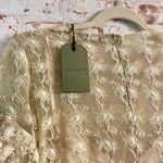 All Saints Cream Lace Blouse with Ruffle Sleeves Photo 4