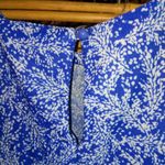 Ricardo M Cottagecore Vintage Short Sleeved Blue Floral Midi Dress Size M Photo 2