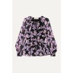 Diane Von Furstenberg ✨ Jacie Floral Tie-Neck Silk Sz Medium Blouse✨ Photo 3