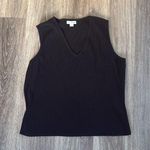 St. John  Women’s Ribbed Swearer Vest Size Business Casual Black Size large Photo 0