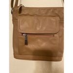 Giani Bernini Nappa Venice leather crossbody organizer Purse- Brown 10x10". Photo 2