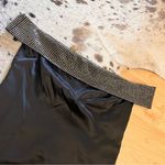 Meshki  NWT Black Rhinestone Justina Off The‎ Shoulder Diamante Mini Dress Sz M Photo 8