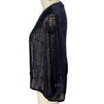 Knox Rose  Black Boho Bolero Open Cardigan Sweater Lace Crochet Back ~ Women's XL Photo 2