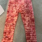 Athleta  Womens Leggings Orange Elation Printed Capri Yoga Quick Dry 16215 Photo 5