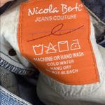 Nicola Berti Boot Cut Logo Embroidered Back Pockets Jeans Blue Size 28 Photo 3