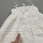 PacSun NWT Your Favorite Tie Front Eyelet Babydoll Mini Dress XS White Womens Photo 8