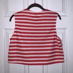 NWOT Misguided Red & White Striped Cropped Sweater Vest Size M Photo 2
