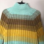 Urban Outfitters  BDG colorblock strip mock neck pullover sweater XS S Photo 2