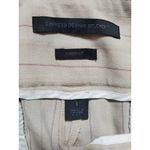 EXPRESS Pants Women 6 Design Studio Publicist Tan White Pin Stripe Y2K 2K Flared Photo 3