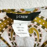 J.Crew  Tunic Top Women's Medium Green Paisley Beach Cover Up Boho Bohemian Photo 2