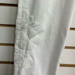 CAbi  #5490 White Slim Boyfriend Woodstock Embroidered Floral Jeans Size 2 EUC Photo 8