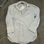 ZARA  Tie Around Striped Poplin Shirt Photo 0