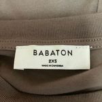 Aritzia Babaton Brown Sleeveless Oversized Shoulder Pads T-shirt Sweater Top 2XS Photo 2