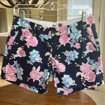 Old Navy  Blue Floral Cotton Chino Shorts Photo 0